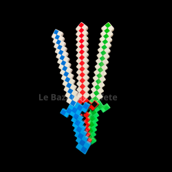 Épée Lumineuse LED Mosaïc 3 Couleurs Rouge Bleu Vert
