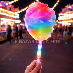 GrossistBâtons lumineux pour barbes à papa. Parfaits pour  fêtes foraines et événements nocturnes.