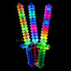 Épée Lumineuse LED Mosaïc 3 Couleurs Rouge Bleu Vert