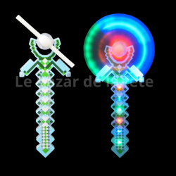Saturne Spinner LED Bleu,