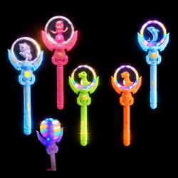 Baguette magique lumineuse LED– Licorne, Dino, Dauphin, Princesse/Grossiste lumineux