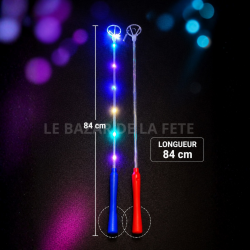 Ballon Lumineux LED Multicolore Transparent – Ballon LED avec Guirlande et Manche Prémonté