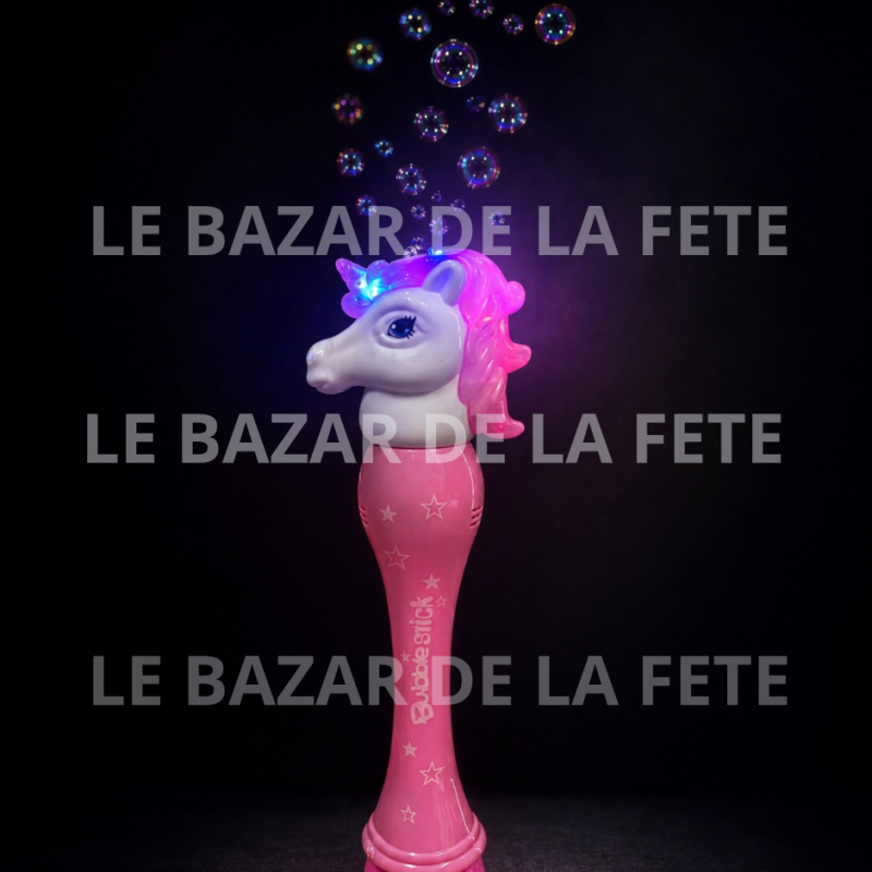 Jouet à Bulles de Savon Licorne Lumineux – Machine à Bulles LED Bleu et Rose avec Recharge Incluse