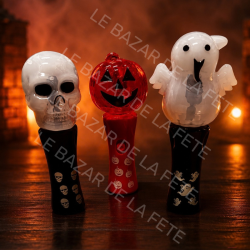 Halloween Spinner Lumineux 21 cm – 3 Modèles Assortis